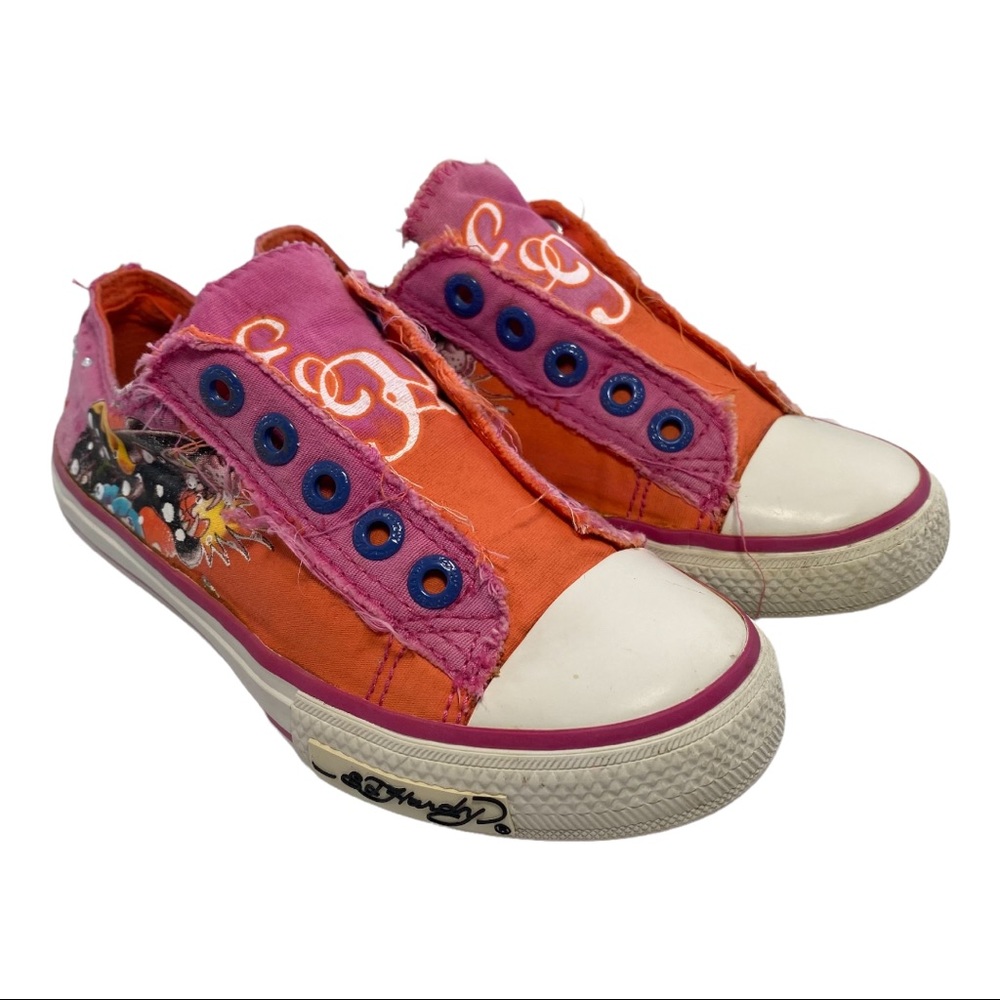 Ed Hardy Kids Slip On Sneakers Size 2